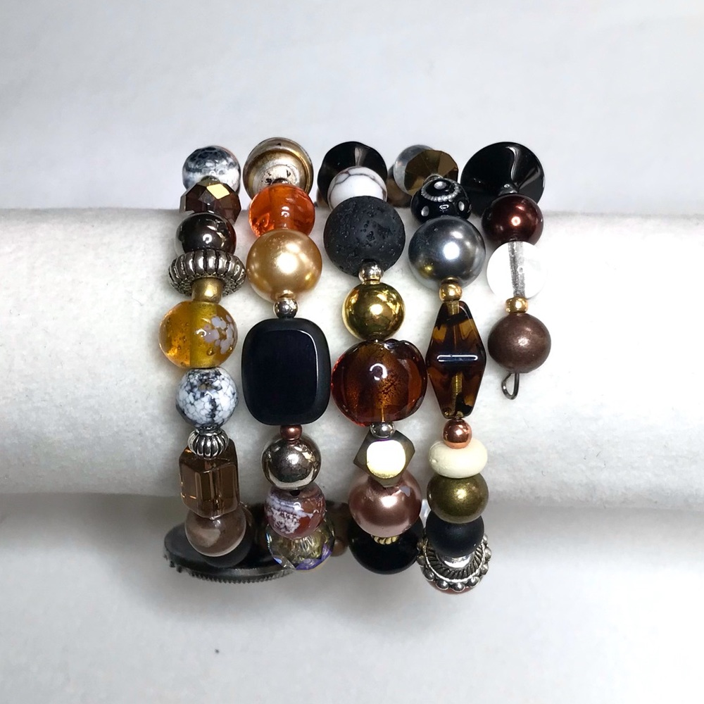 Handmade Bracelet with Vintage and Modern Elements (NB62-1H) New Without Tags - Picture 5 of 9